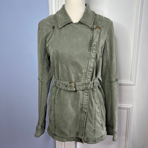 Anthropologie Jackets & Blazers - Anthropologie Belted Utility Military Jacket Army Green Faded Women's Size Small
